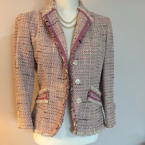 The Limited Pink Tweed Blazer